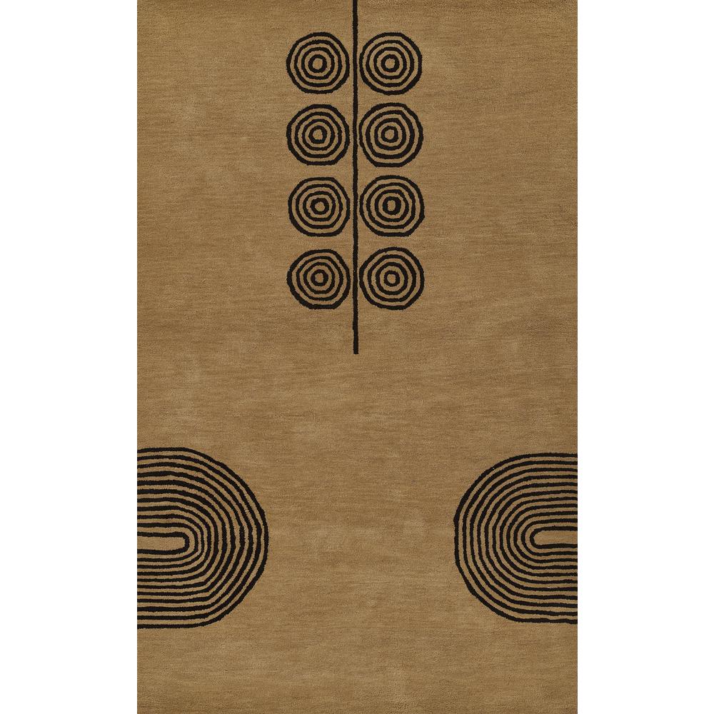 Contemporary Rectangle Area Rug, Beige, 2' X 3'. Picture 1