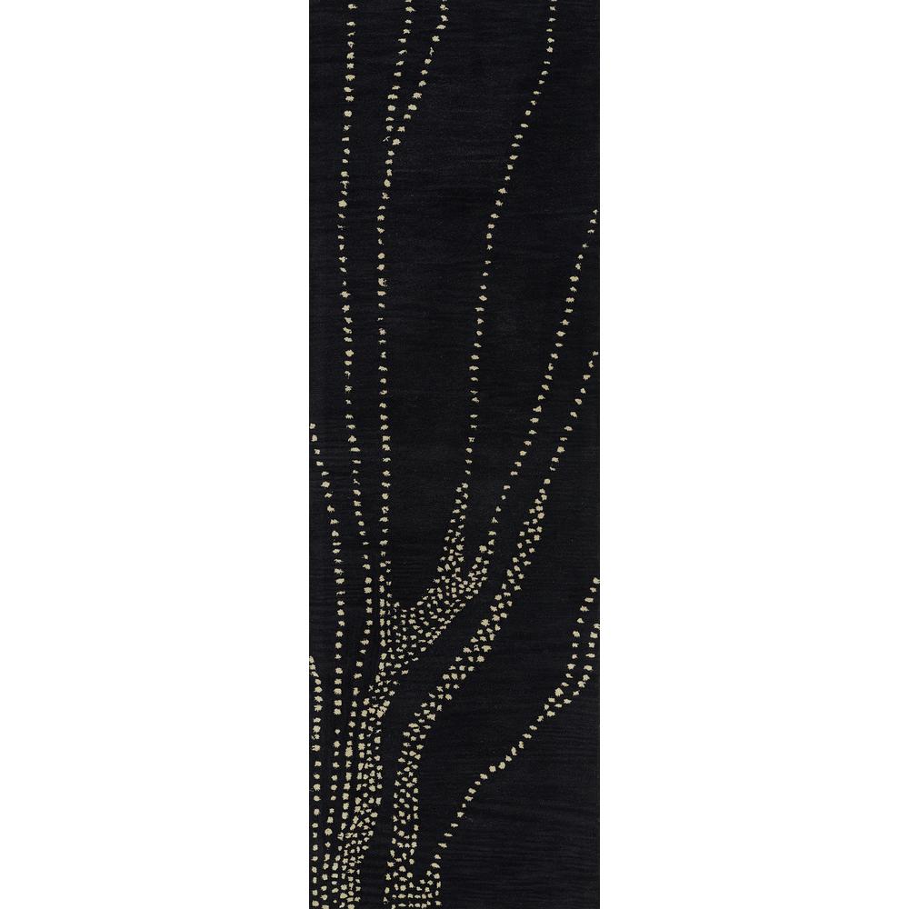 Contemporary Rectangle Area Rug, Navy, 2' X 3'. Picture 5