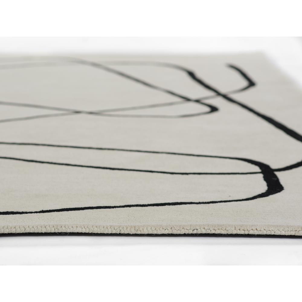 Contemporary Rectangle Area Rug, Ivory, 2' X 3'. Picture 6