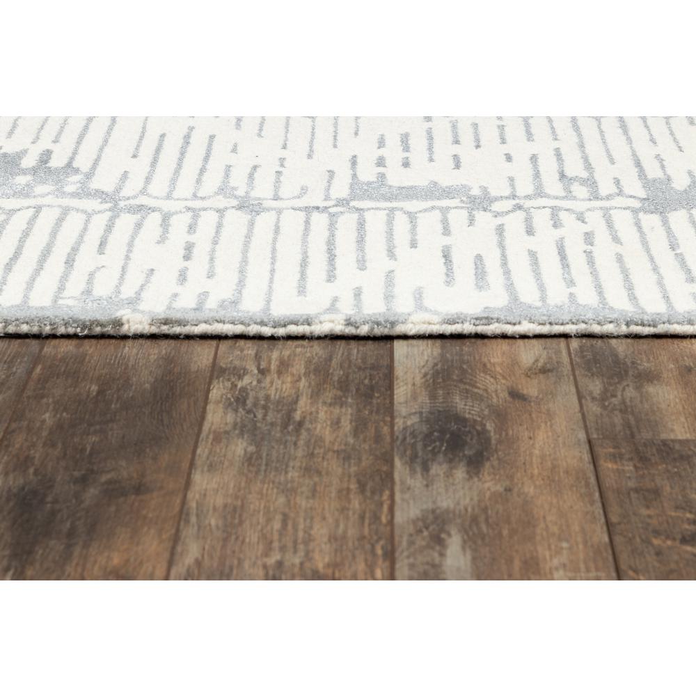 Contemporary Rectangle Area Rug, Grey, 2' X 3'. Picture 3