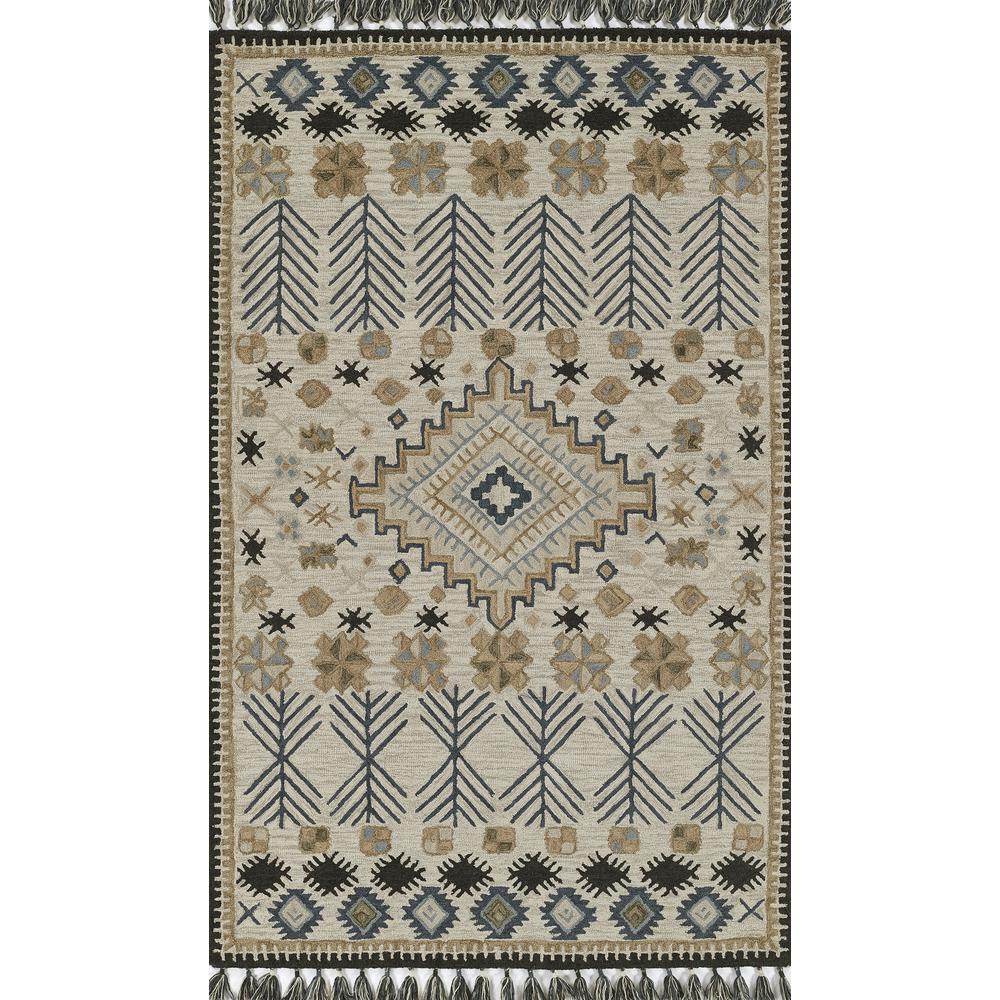 Transitional Rectangle Area Rug, Ivory, 2' X 3'. Picture 1