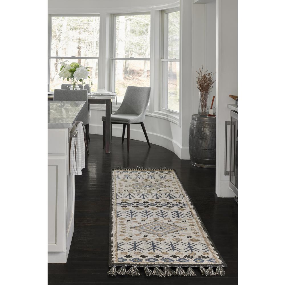 Transitional Rectangle Area Rug, Ivory, 2' X 3'. Picture 9