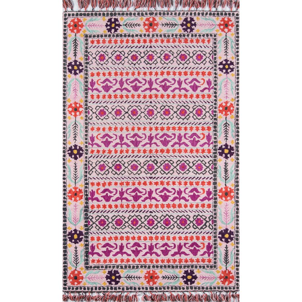 Transitional Rectangle Area Rug, Pink, 2' X 3'. Picture 1