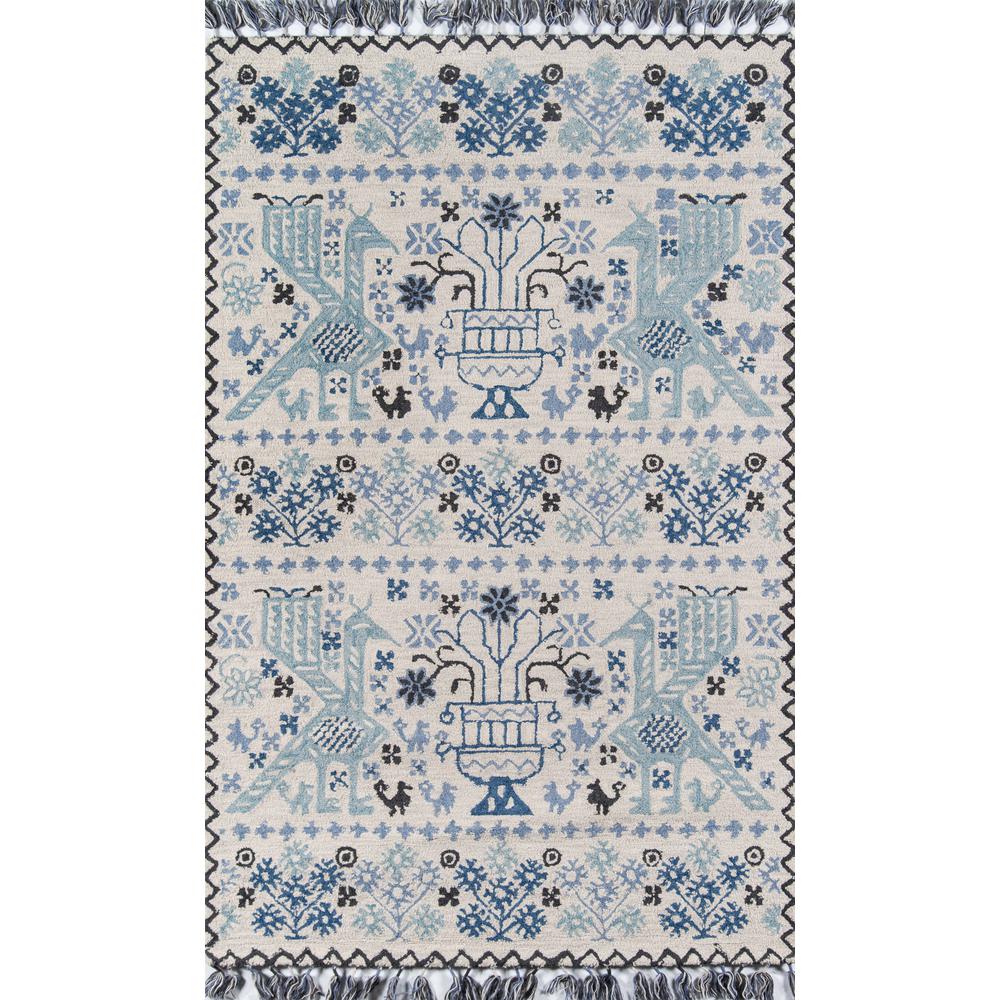 Transitional Rectangle Area Rug, Blue, 9' X 12'. Picture 1