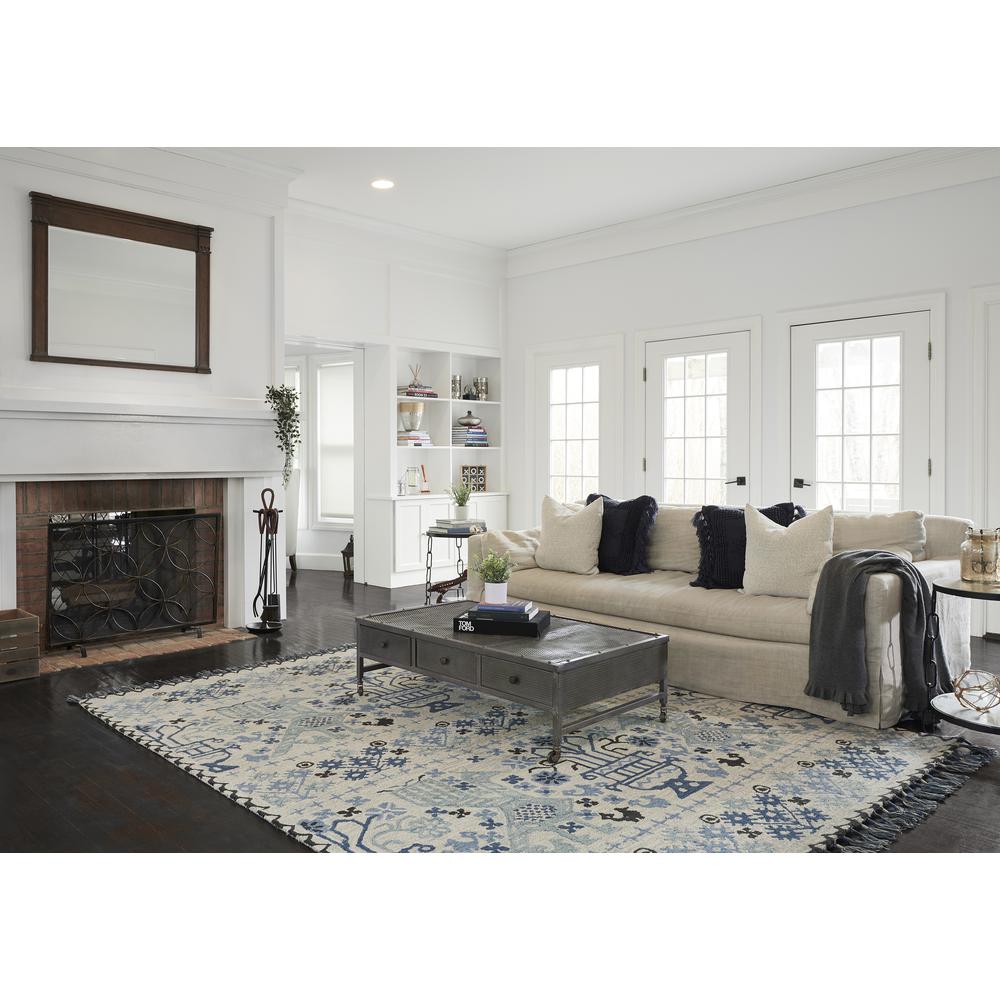 Transitional Rectangle Area Rug, Blue, 9' X 12'. Picture 8