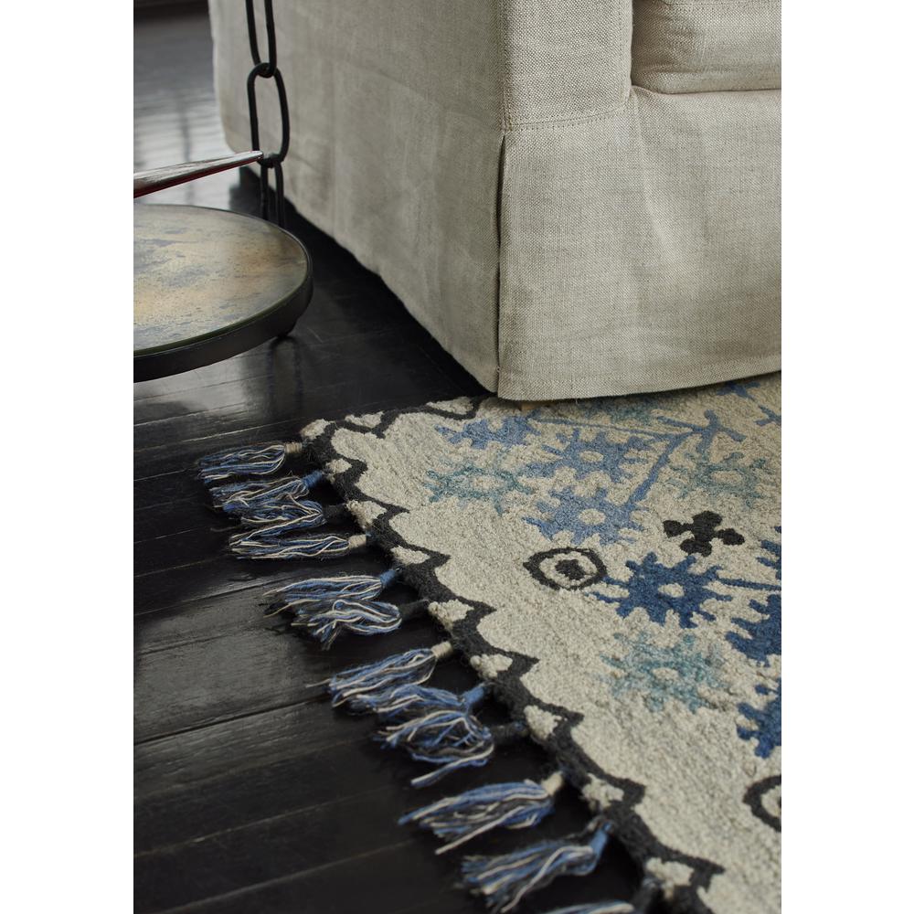 Transitional Rectangle Area Rug, Blue, 9' X 12'. Picture 10