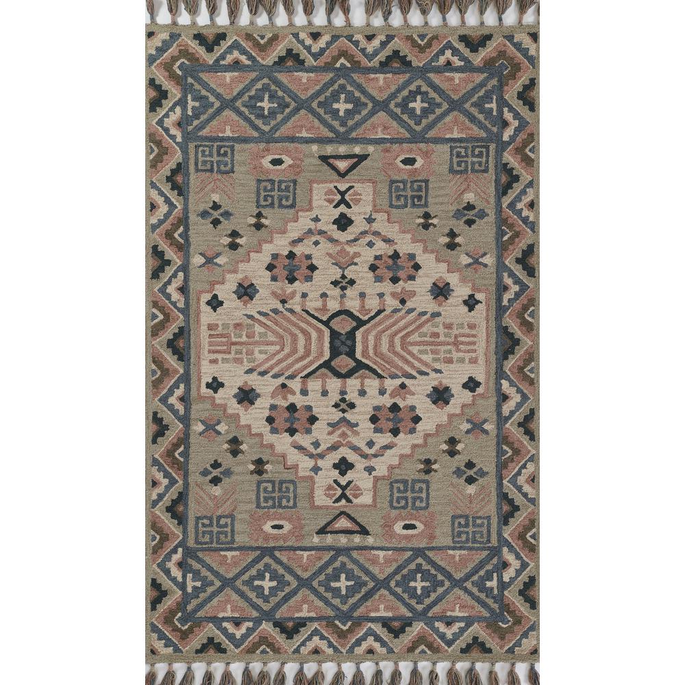 Transitional Rectangle Area Rug, Grey, 2' X 3'. Picture 1