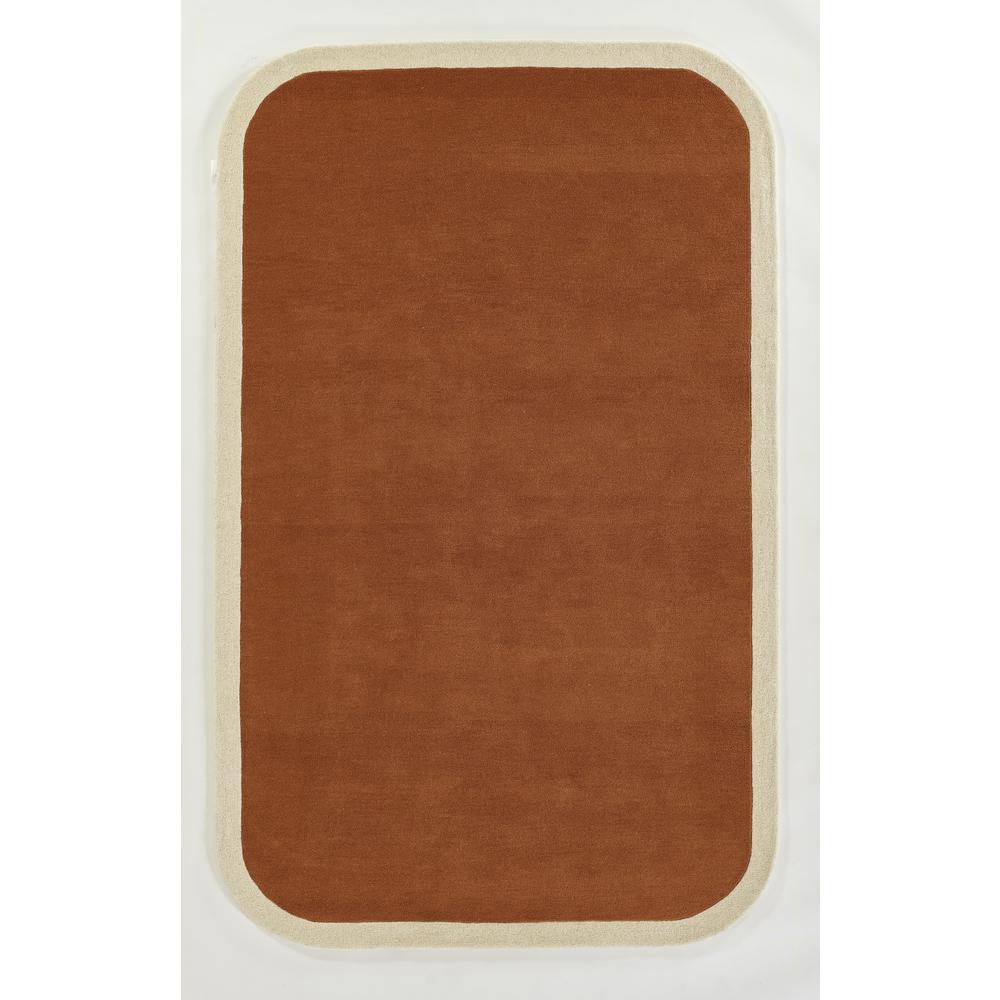 Contemporary Rectangle Area Rug, Copper, 2' X 4'. Picture 1