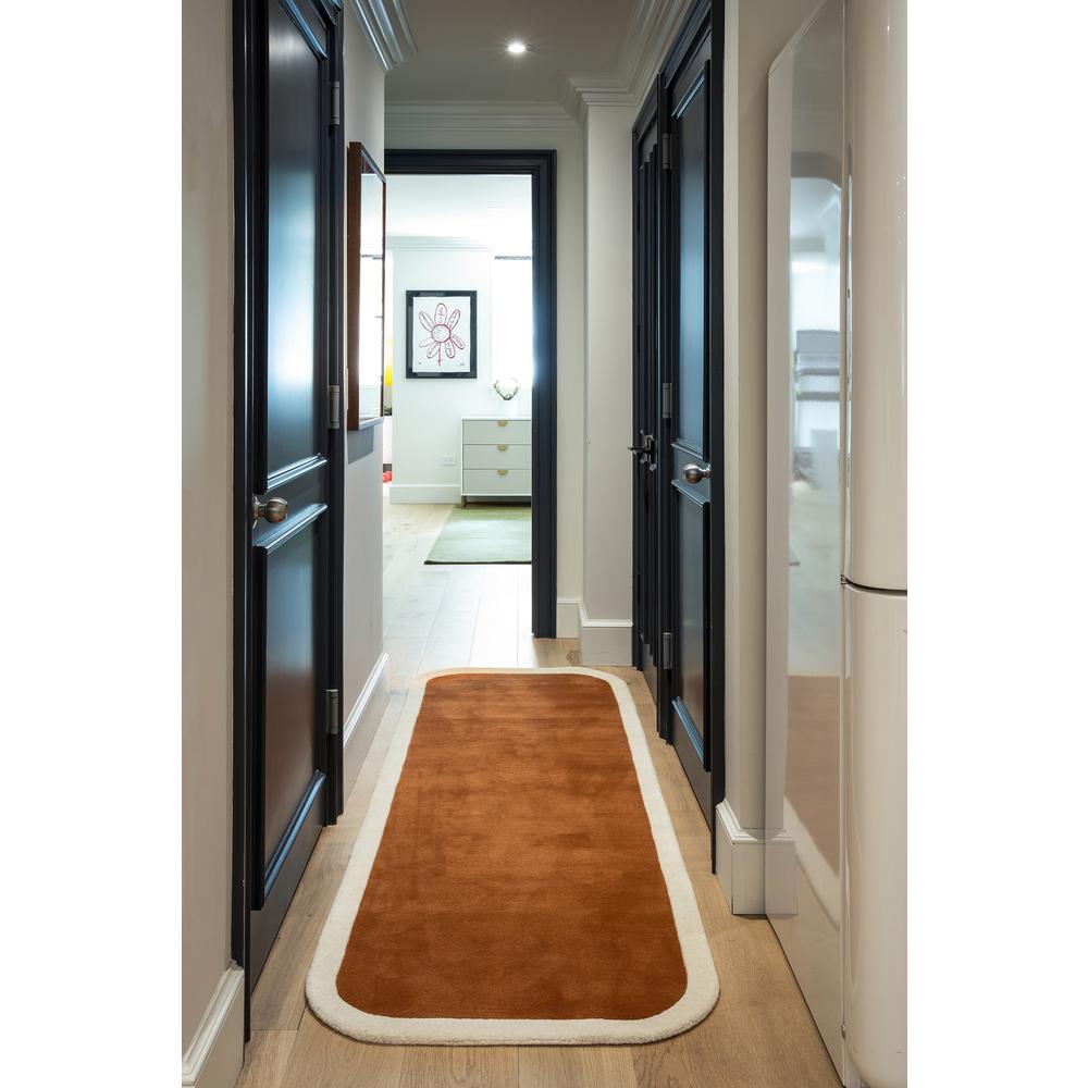 Contemporary Rectangle Area Rug, Copper, 2' X 4'. Picture 10