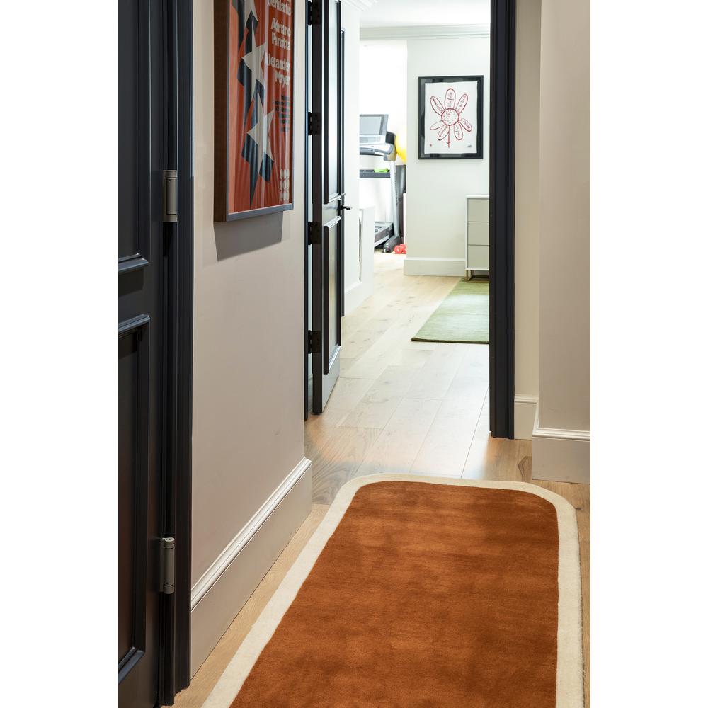 Contemporary Rectangle Area Rug, Copper, 2' X 4'. Picture 12