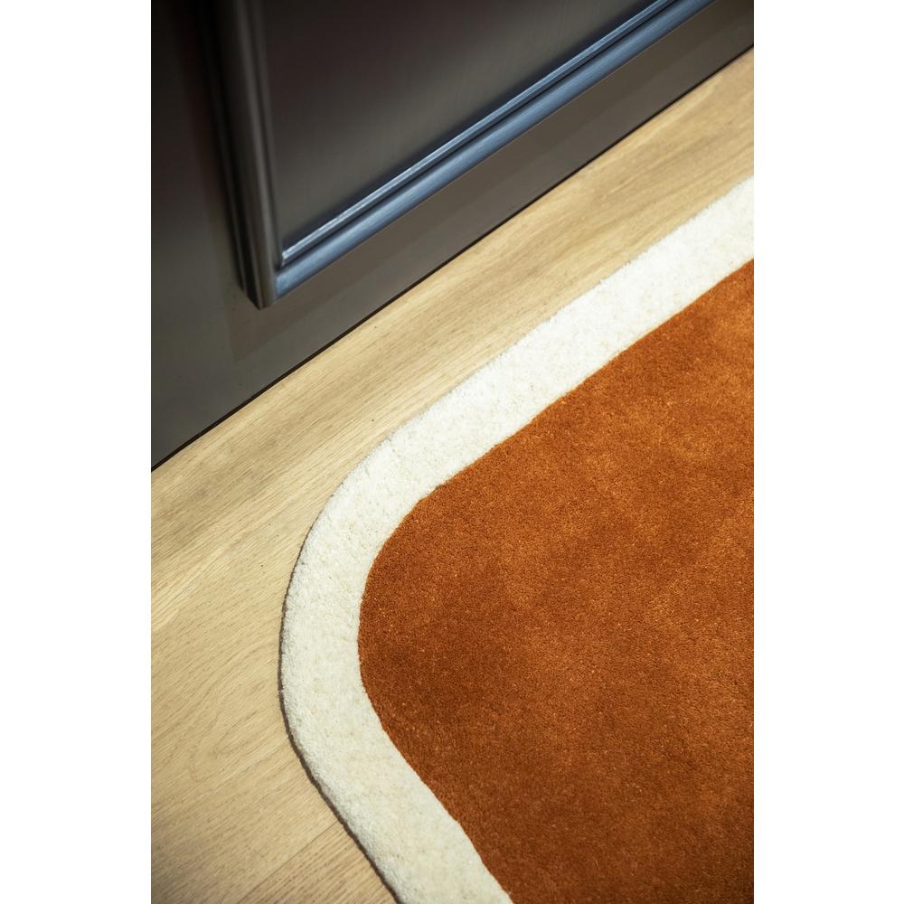 Contemporary Rectangle Area Rug, Copper, 2' X 4'. Picture 13