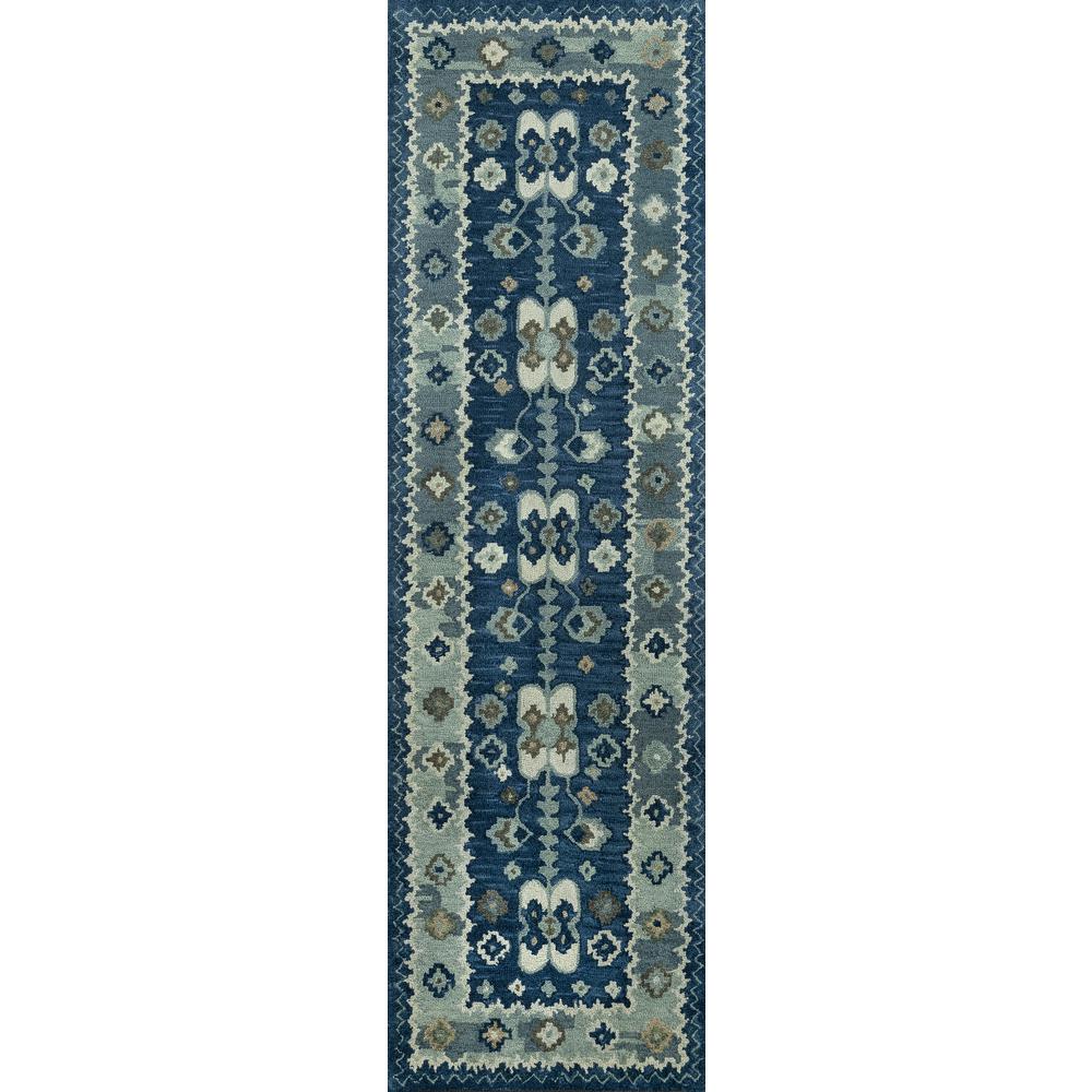 Traditional Rectangle Area Rug, Blue, 2' X 3'. Picture 2