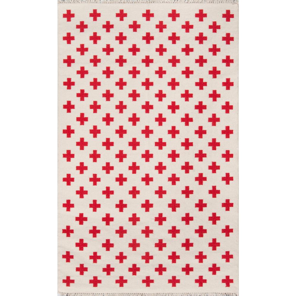 Contemporary Rectangle Area Rug, Ivory, 2' X 3'. Picture 1