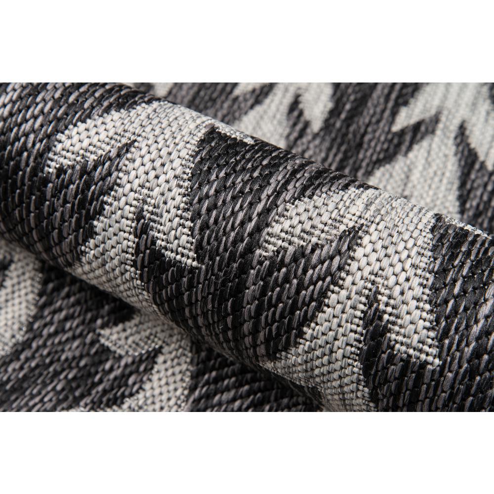 Contemporary Rectangle Area Rug, Charcoal, 2' X 3'. Picture 4