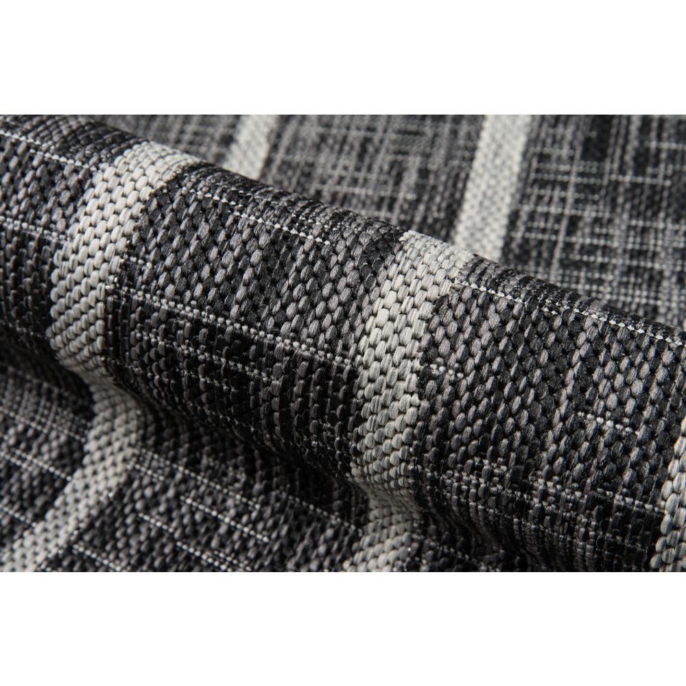 Contemporary Rectangle Area Rug, Charcoal, 2' X 3'. Picture 4