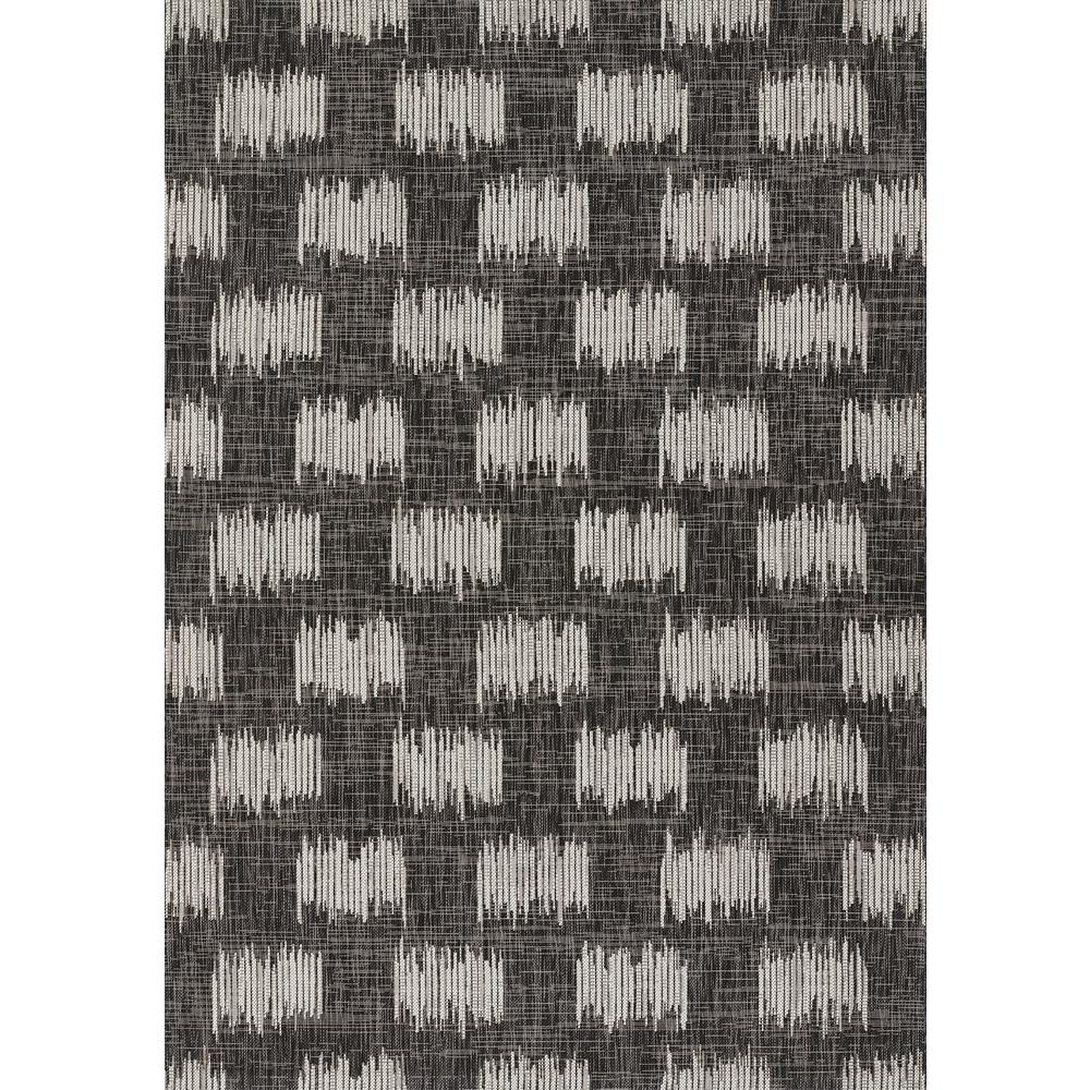Transitional Rectangle Area Rug, Charcoal, 2' X 3'. Picture 1
