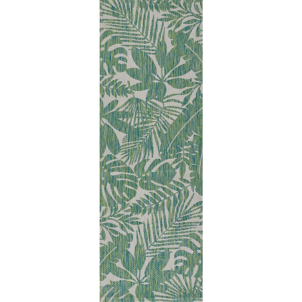Transitional Rectangle Area Rug, Green, 2' X 3'. Picture 5