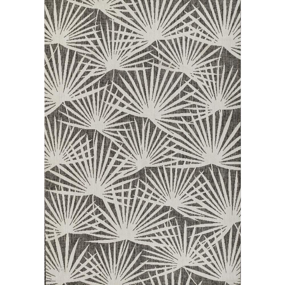 Transitional Rectangle Area Rug, Charcoal, 2' X 3'. Picture 1