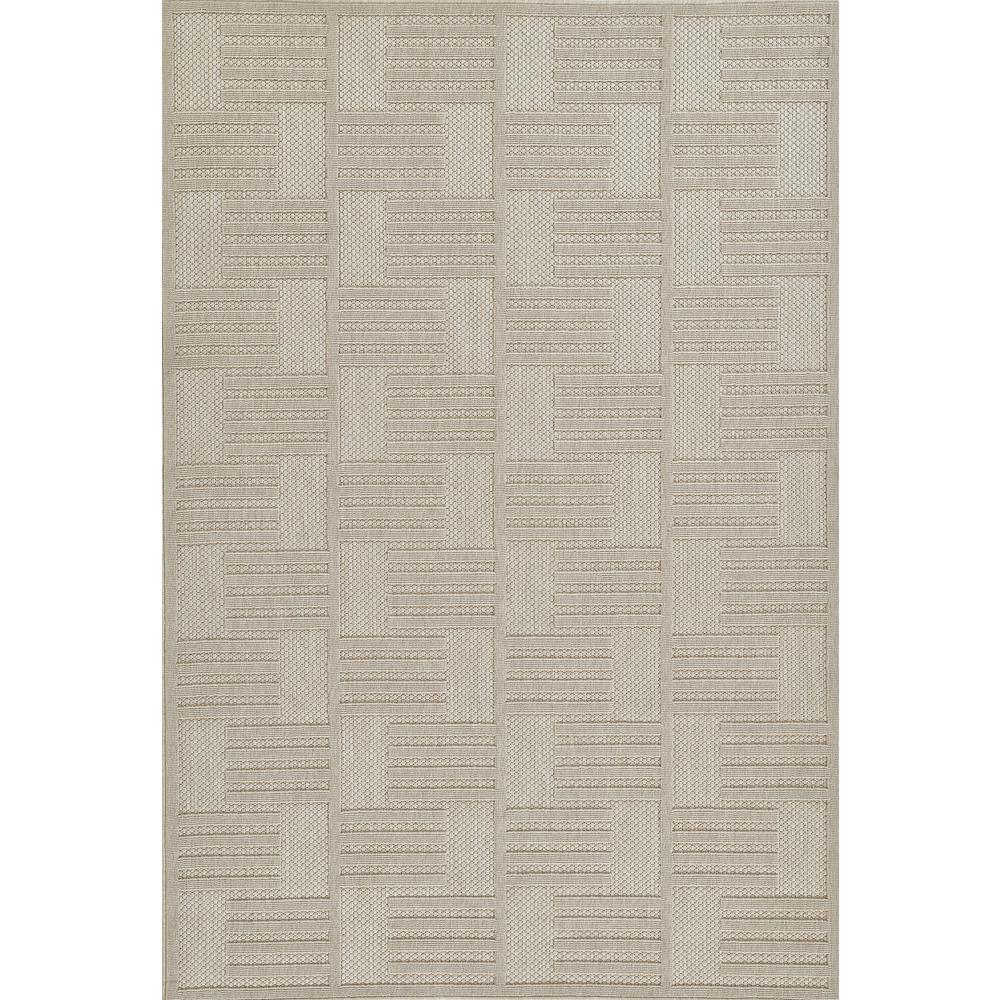 Contemporary Rectangle Area Rug, Beige, 5'3" X 7'6". Picture 1