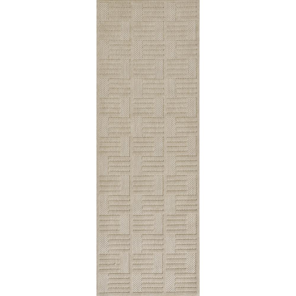 Contemporary Rectangle Area Rug, Beige, 5'3" X 7'6". Picture 5