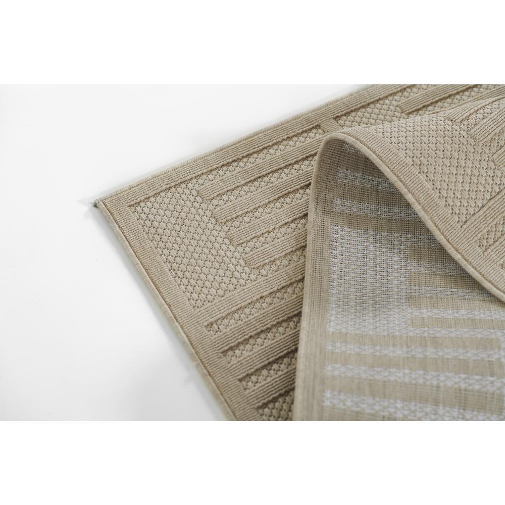 Contemporary Rectangle Area Rug, Beige, 5'3" X 7'6". Picture 8