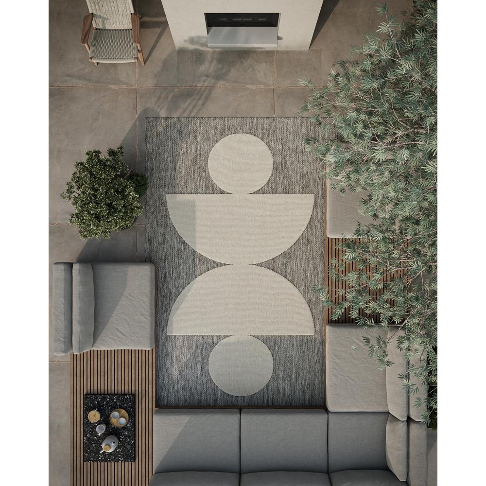 Contemporary Runner Area Rug, Grey, 2'7" X 7'6" Runner. Picture 10