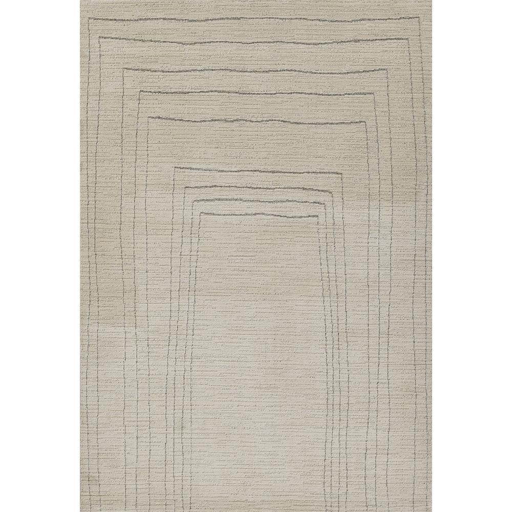 Contemporary Rectangle Area Rug, Ivory, 5'3" X 7'3". Picture 1
