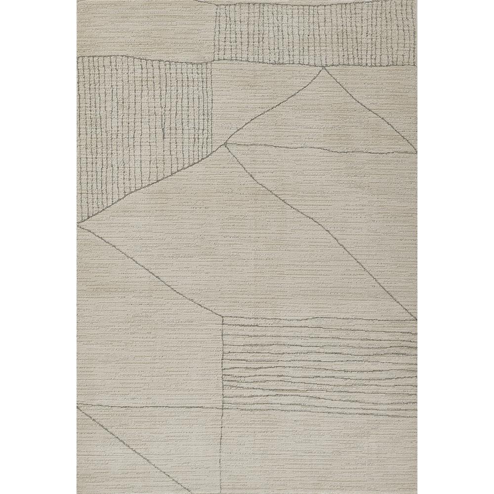Contemporary Rectangle Area Rug, Ivory, 5'3" X 7'3". Picture 1