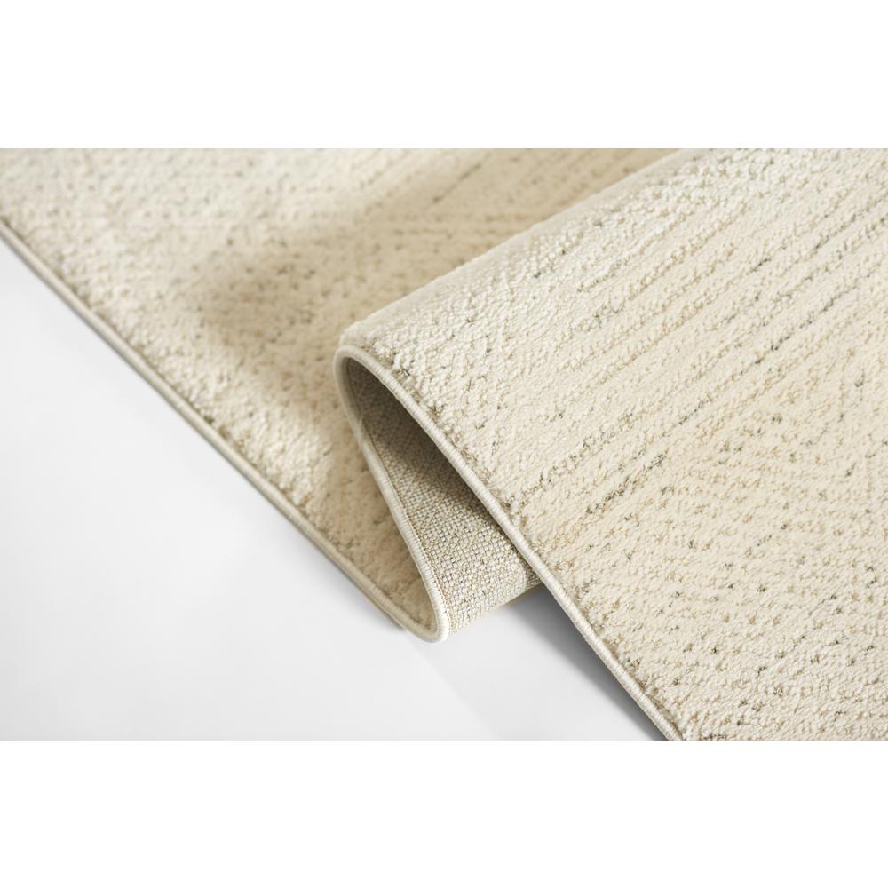 Contemporary Rectangle Area Rug, Ivory, 5'3" X 7'3". Picture 9