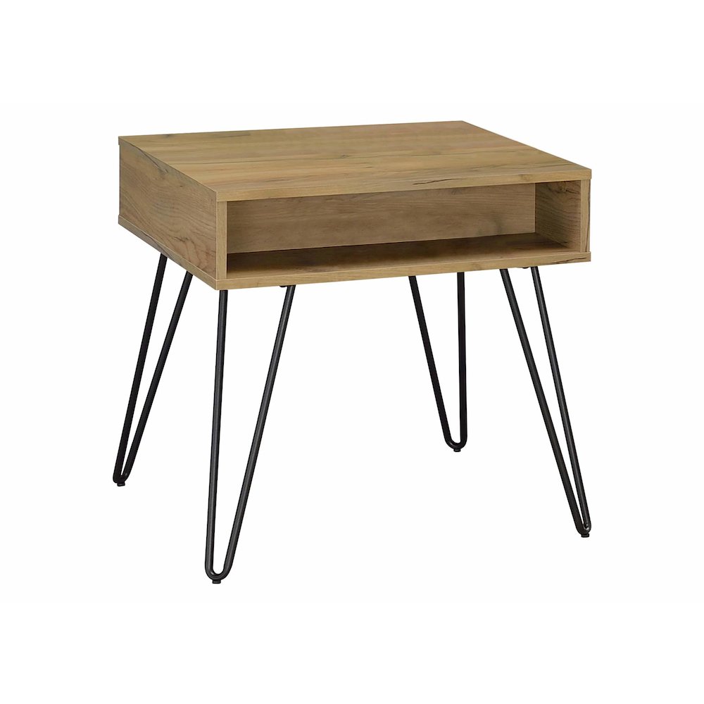 Fanning 2-piece Lift Top Coffee and End Table Set Golden Oak. Picture 3