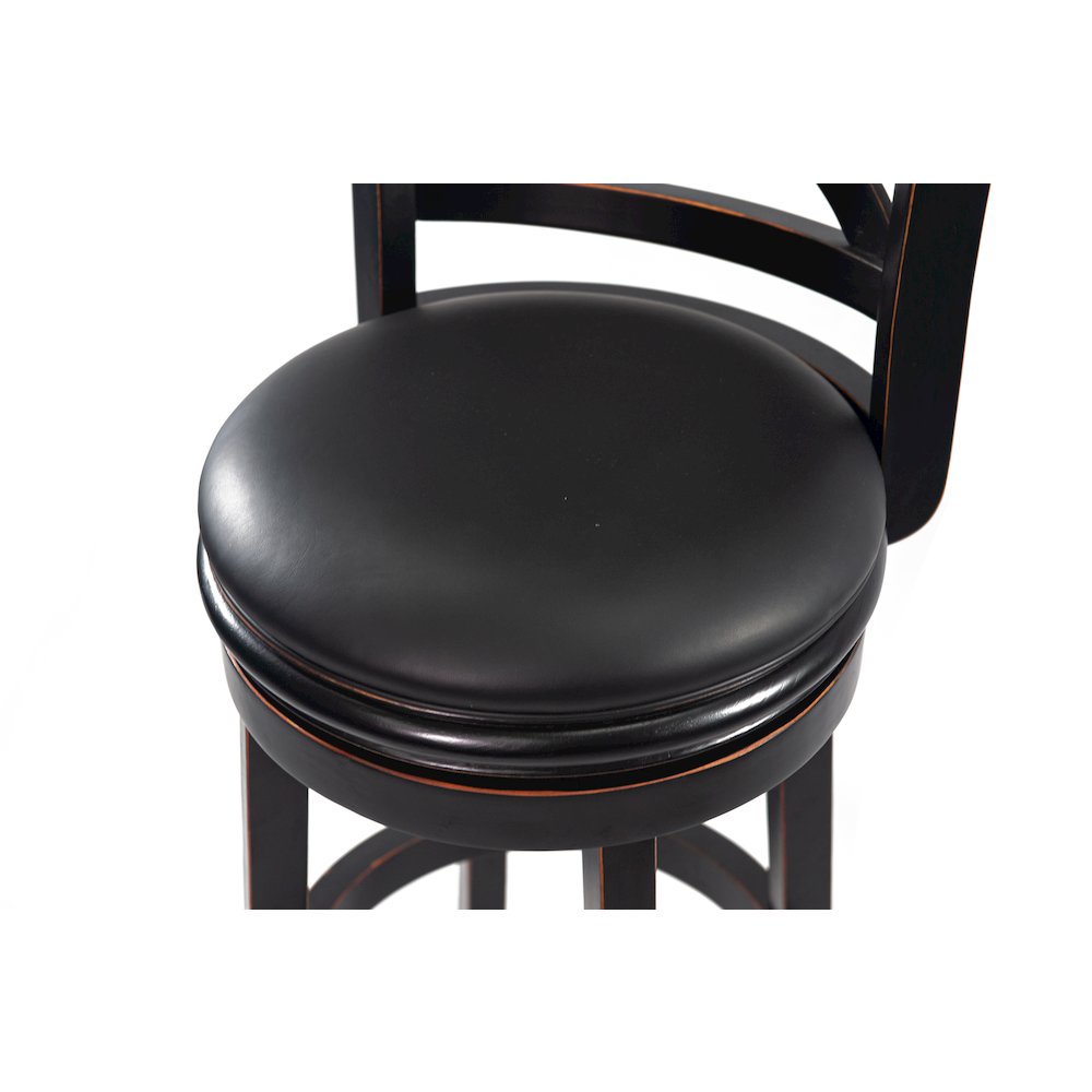 Florence Swivel Bar Stool - Black Sandthru Finish. Picture 8