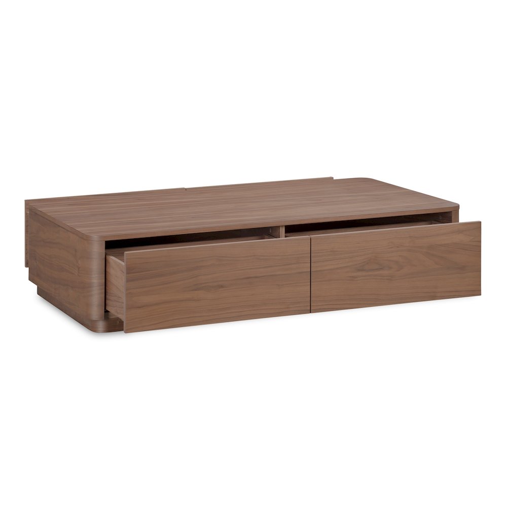 Round Off Coffee Table Walnut Brown. Picture 7