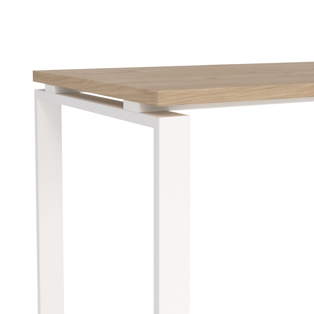 Sign Home Office Writing Office Desk, Jackson Hickory/White. Picture 4