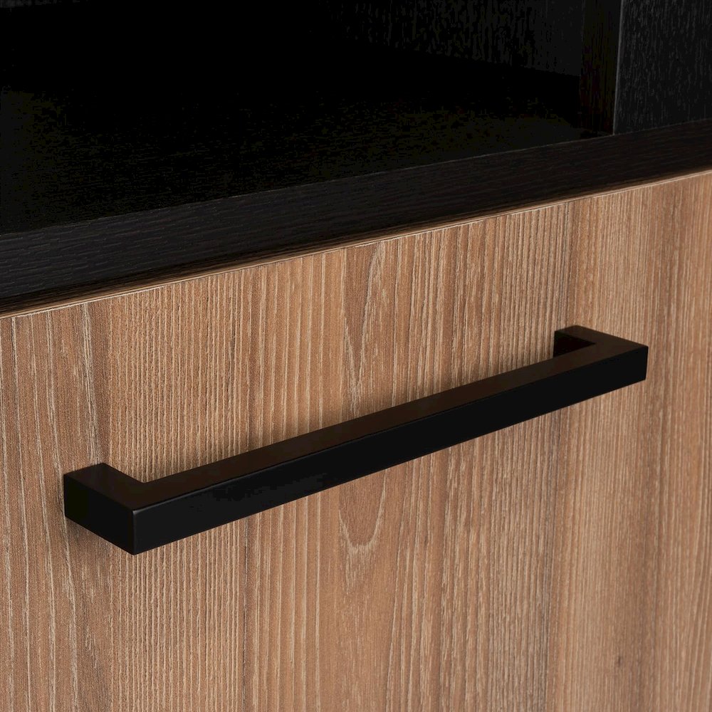 Kaia Corner Bar Cabinet Black / Pine MDF. Picture 3