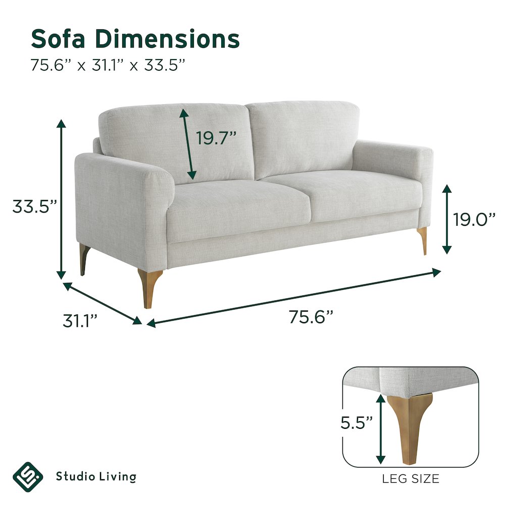 Mercer Sofa Ivory. Picture 9