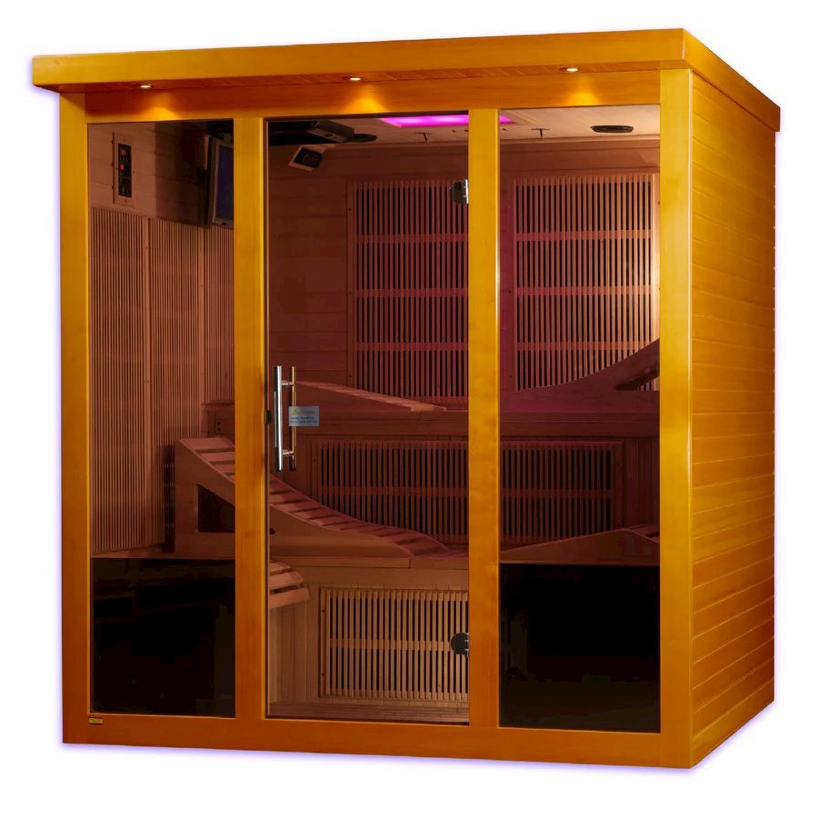 Monaco 6-person Ultra Low EMF (Under 3MG) FAR Infrared Sauna (Canadian Hemlock). Picture 2