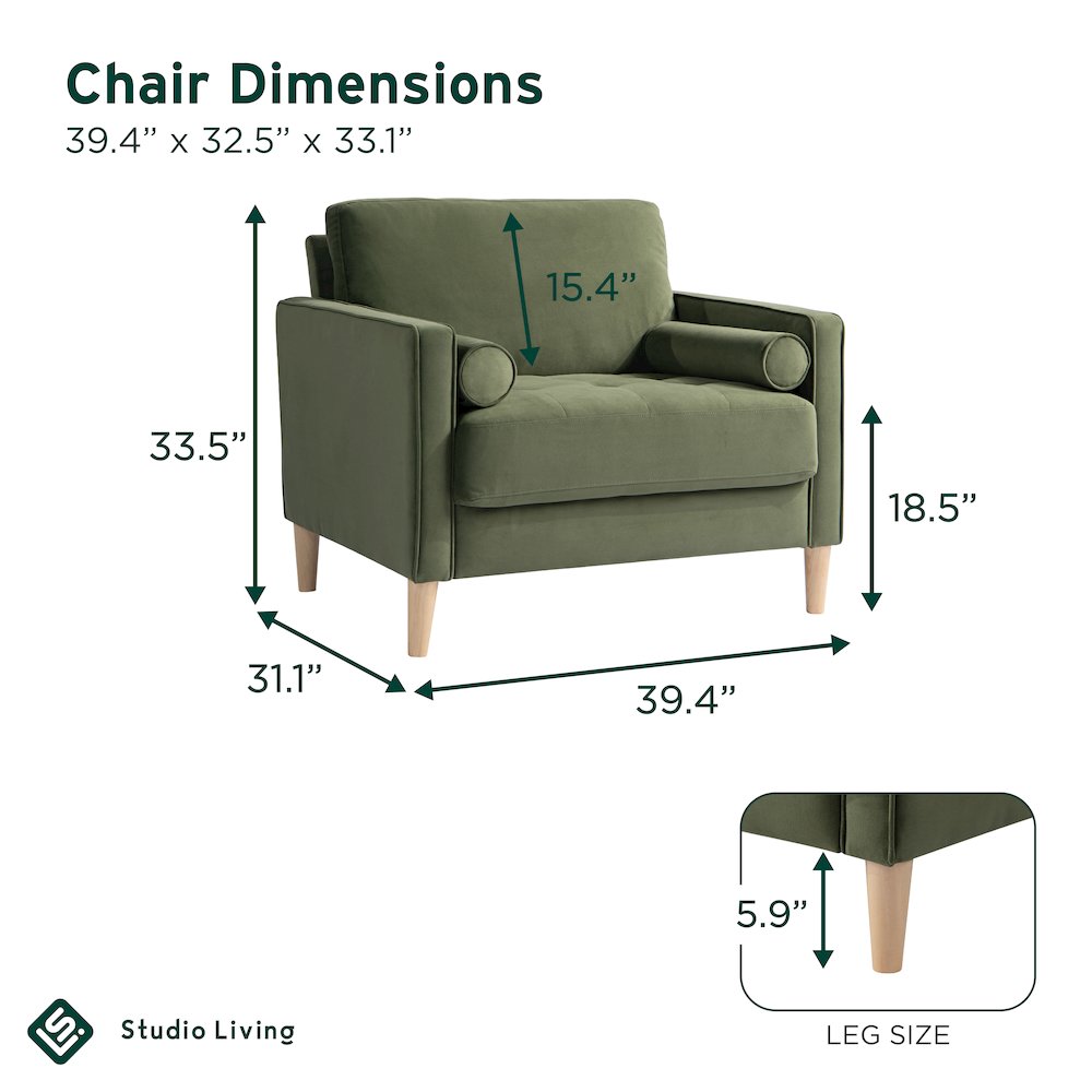 Langford Chair Olive. Picture 9