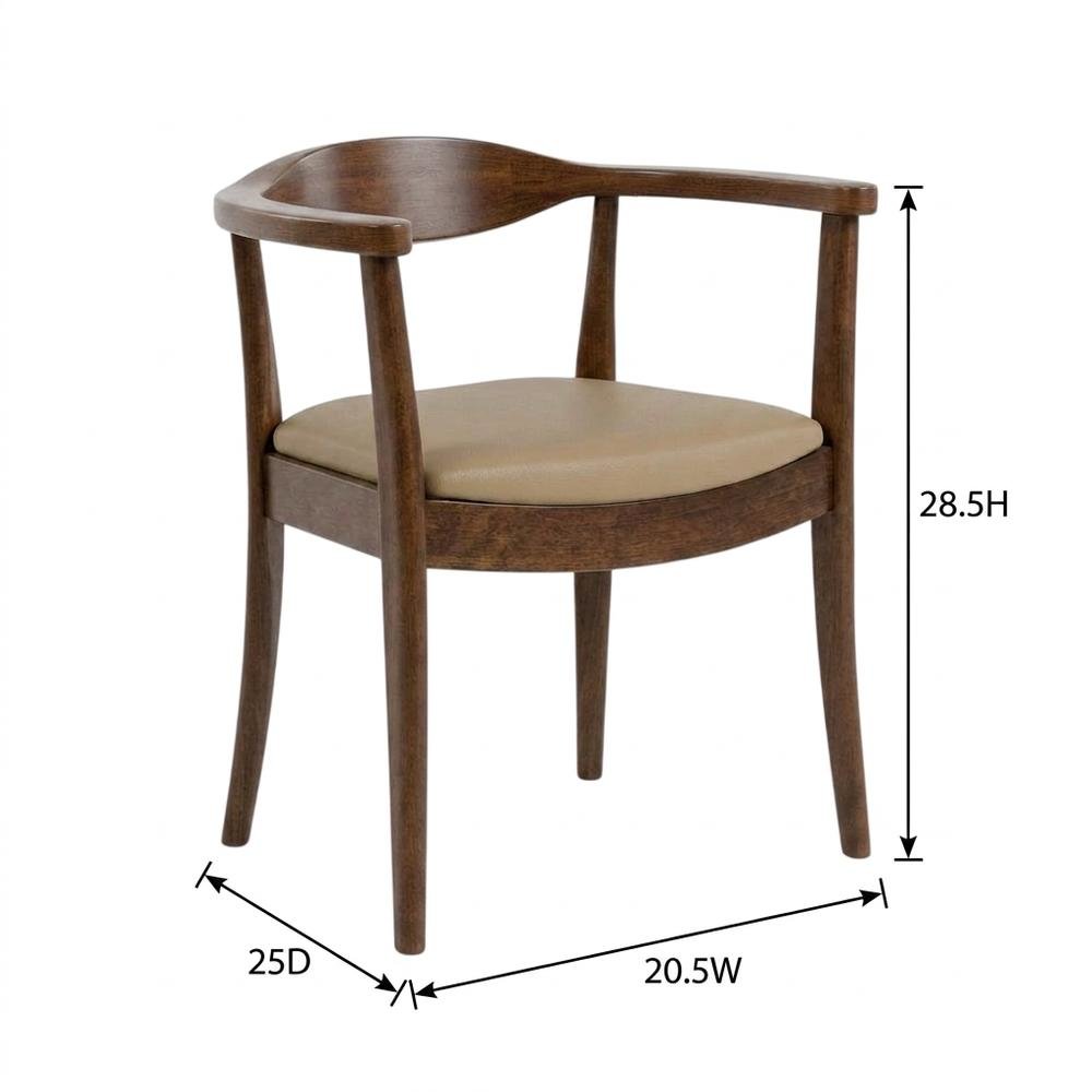 Rich Walnut Solid Wood Dining Chairs (Set of 2) with Comfortable Seating. Picture 9