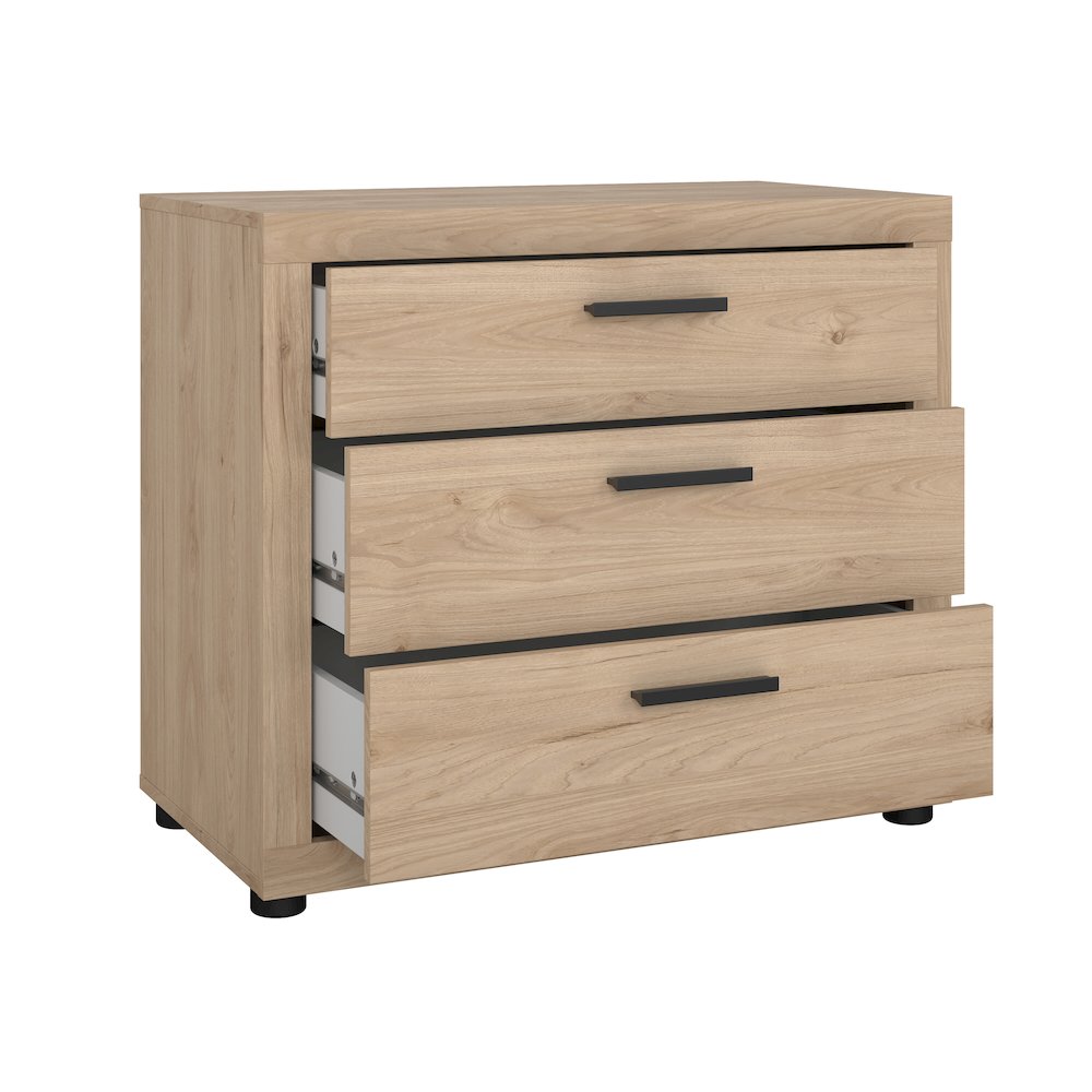 Mira 3 Drawer Chest, Jackson Hickory. Picture 3