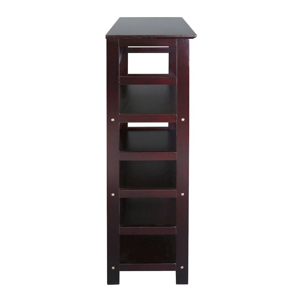 Soho Manhattan 4-Shelf Bookcase 26" Wide - Espresso. Picture 4