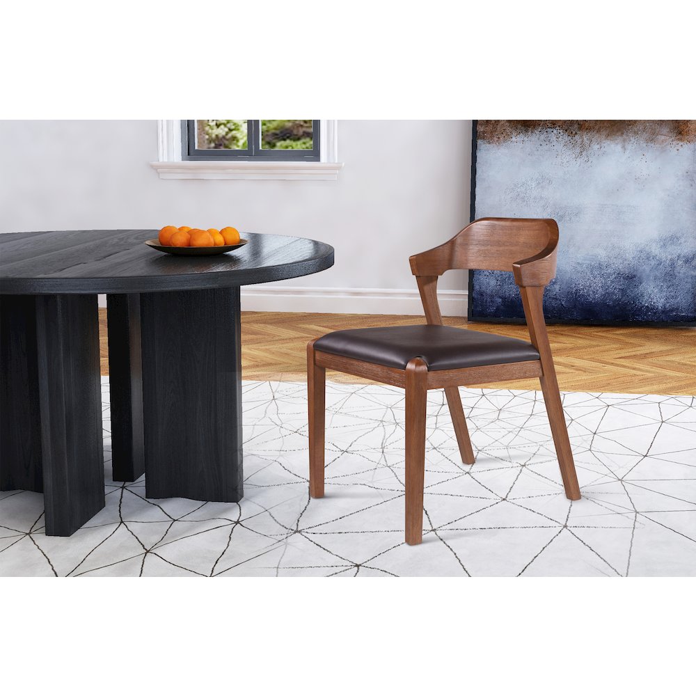 Rasmus Dining Side Chair - Chestnut Wire-Brush Finish. Picture 8