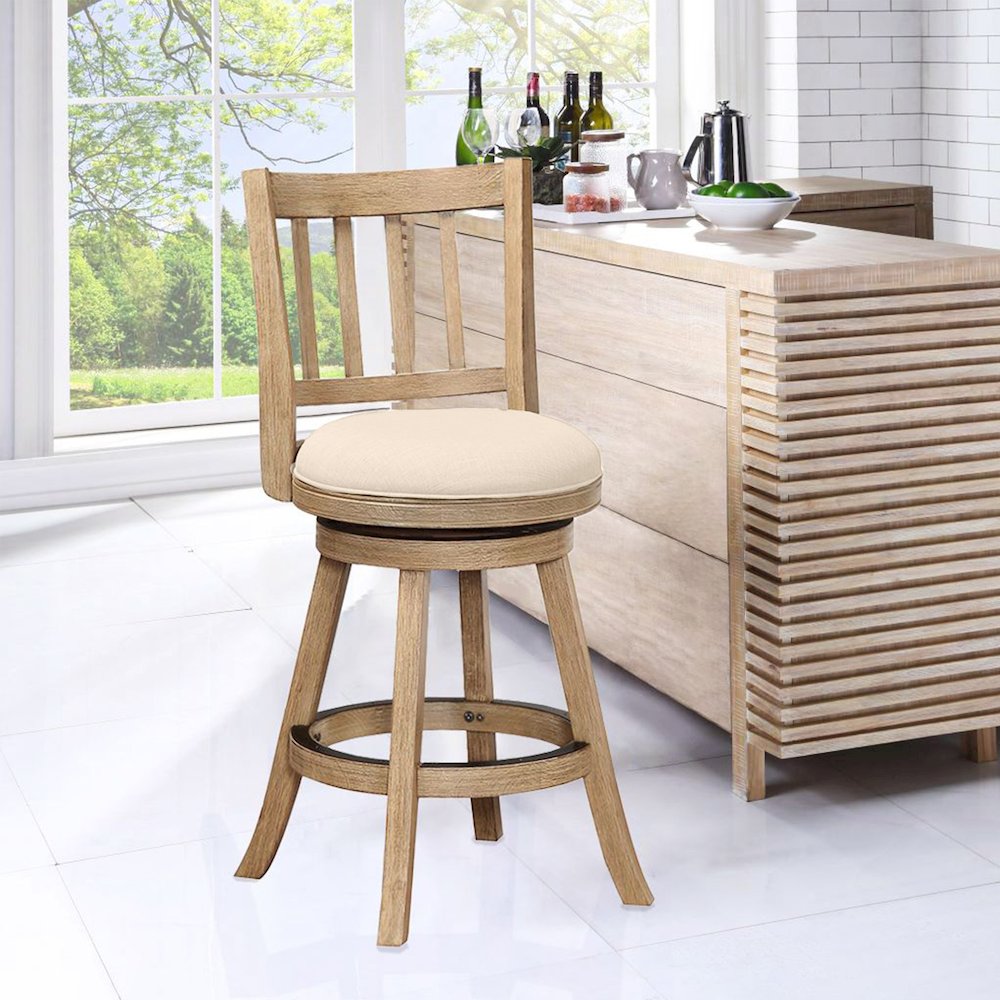 Sheldon Swivel Counter Stool - Oatmeal. Picture 4