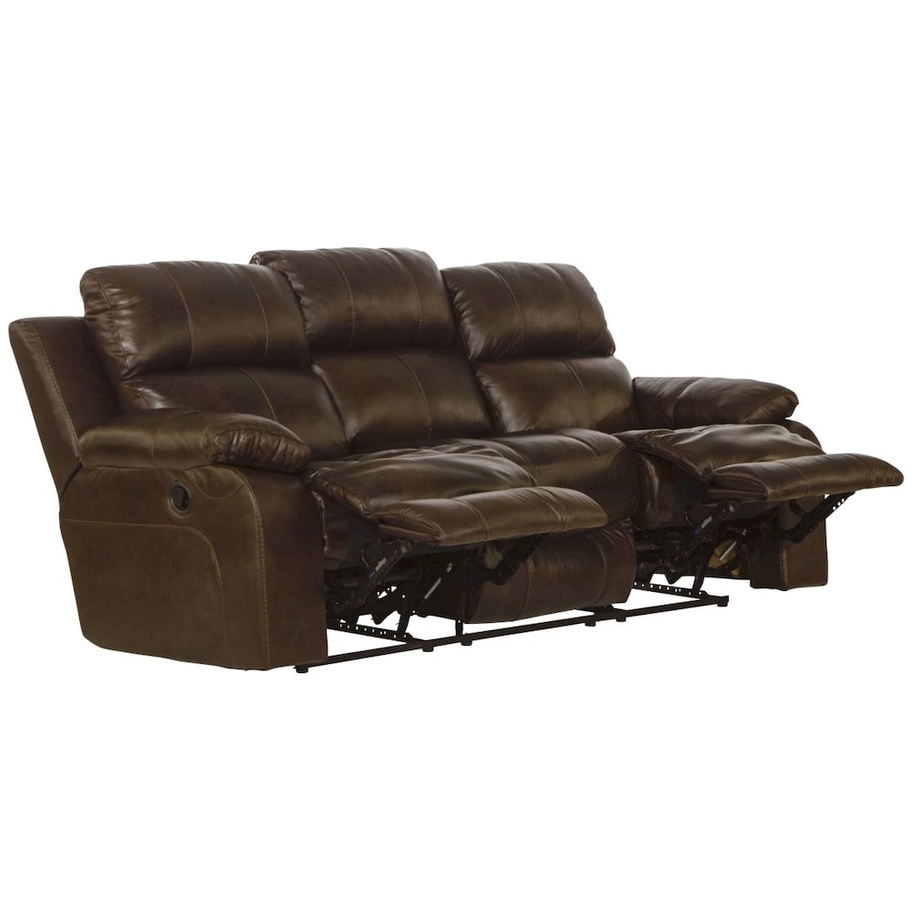 Positano Italian Top Grain Leather Match Reclining Sofa. Picture 4