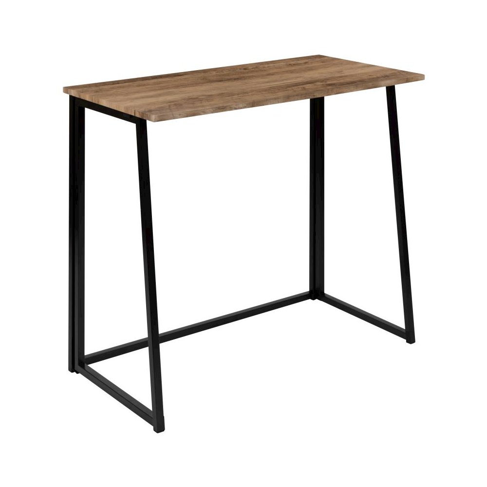 Small Rustic Natural Home Office Folding Computer Desk - 36". Picture 1
