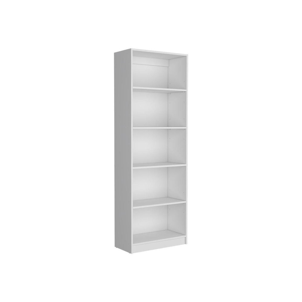 Bookcase 4-Shelves Benzoni with Ample Storage and Modern Design, White. Picture 3