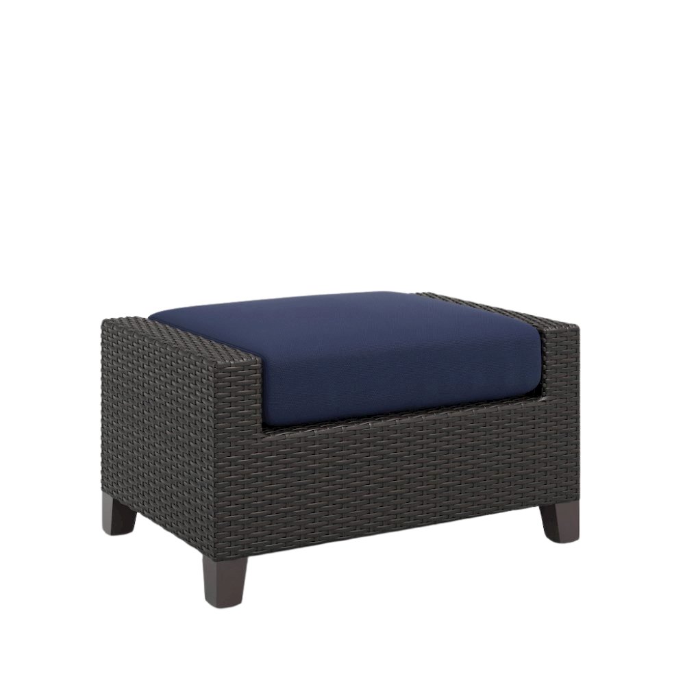 Brown Outdoor Ottoman Set of 2, Foot Rest Ottomans for Patio Use. Picture 1