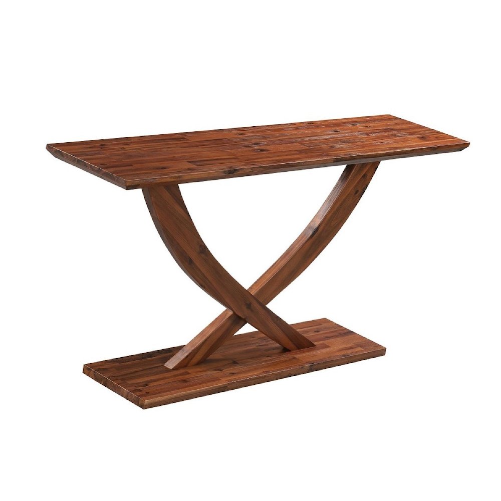 Rasmus Console Table - Chestnut Wire-Brush. Picture 4