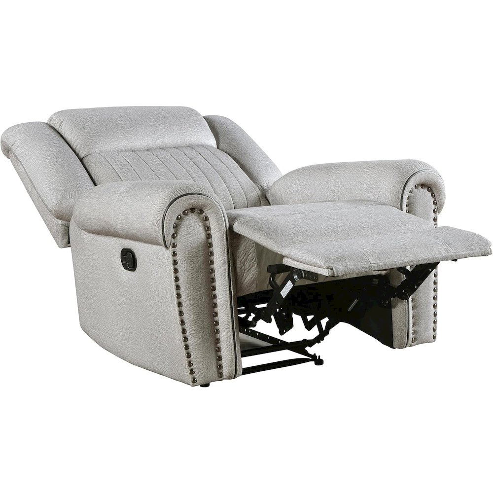 Lexicon Brennen Microfiber Reclining Chair in Mist. Picture 4