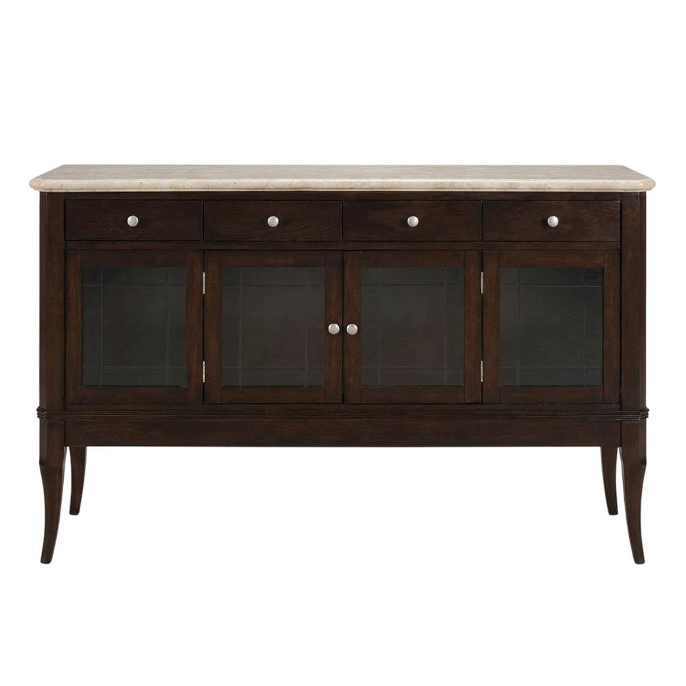 Merlot Cherry Finish Sideboard with Spacious Storage and Elegant Design. Picture 3