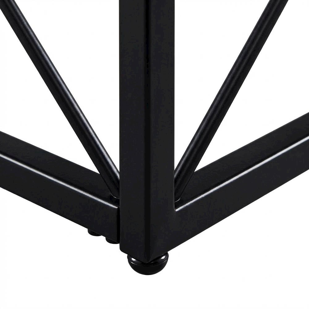 White Marble Top Square End Table with Modern Design and Sturdy Frame. Picture 4